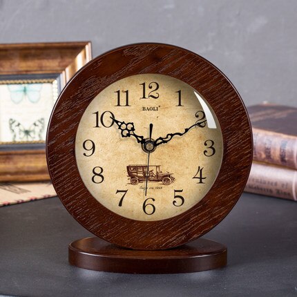 Orologio da tavolo classico in legno