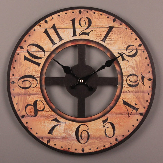 Orologio da parete grande in legno