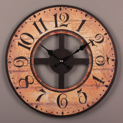 Orologio da parete grande in legno