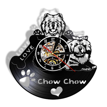 Orologio in vinile cane Chow Chow