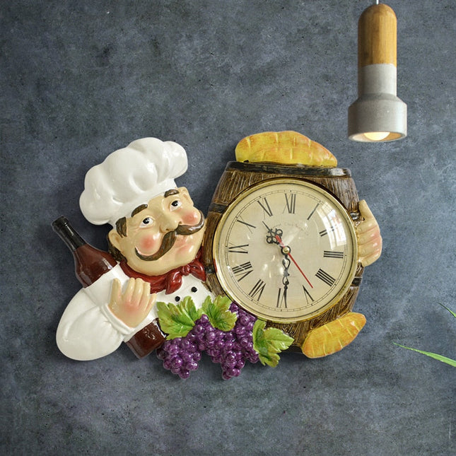 Orologio da cucina vintage con cuoco