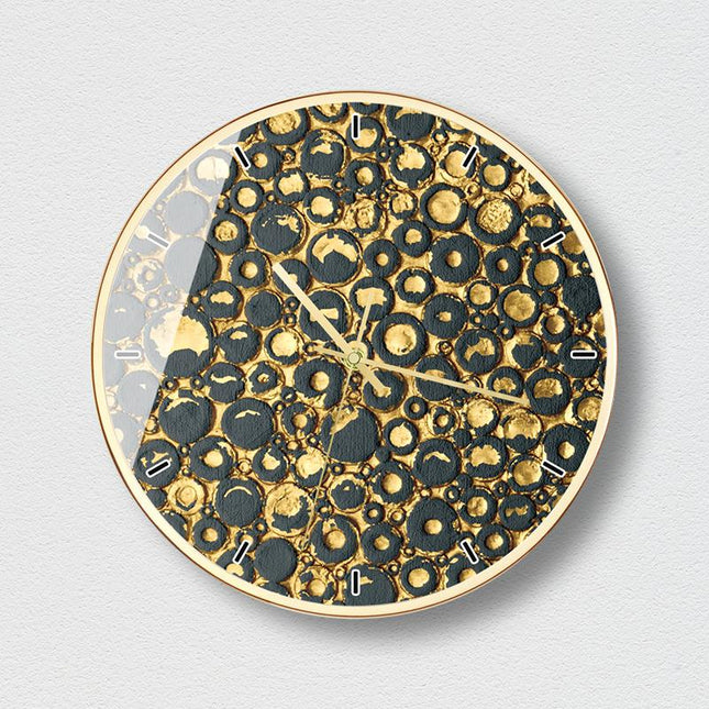 Orologio da parete dorato design alveare