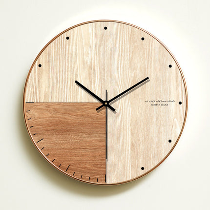 Orologio da muro design legno bicolore