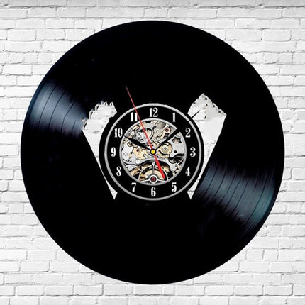 Orologio vinile silhouette auto d'epoca