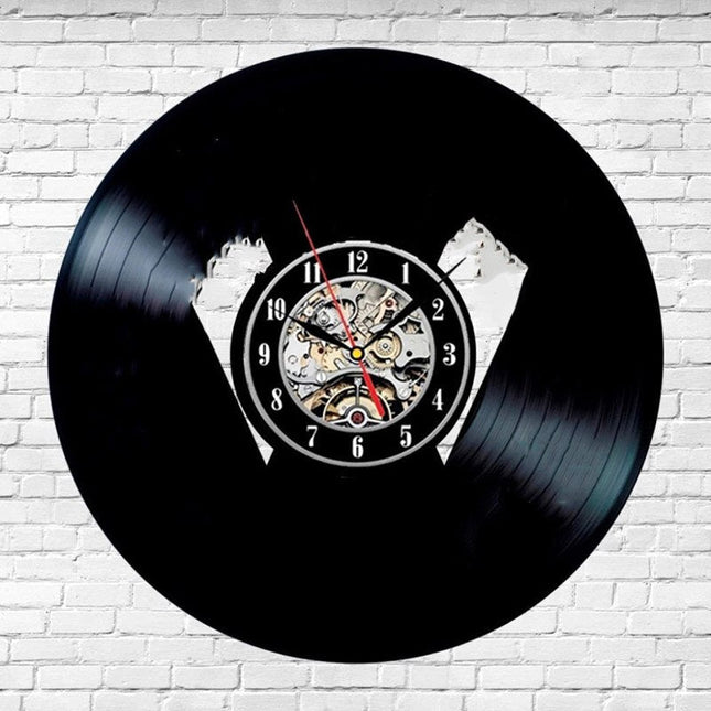 Orologio vinile silhouette auto d'epoca