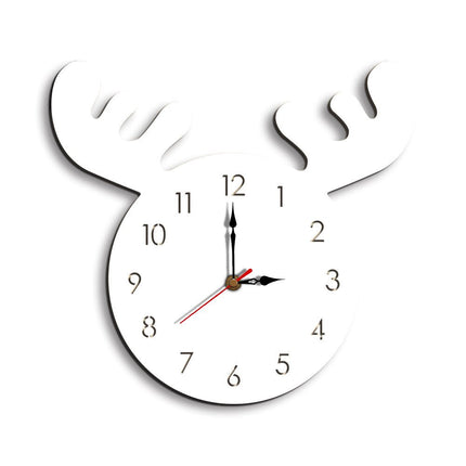 Orologio da parete con corna di cervo