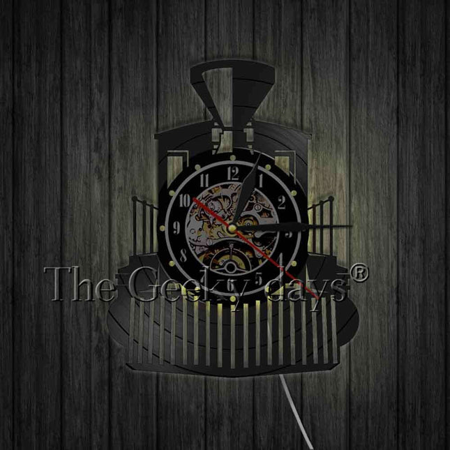 Orologio vinile locomotiva a vapore treno