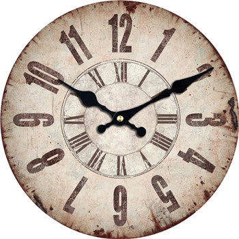 Orologio da parete rotondo effetto ruggine