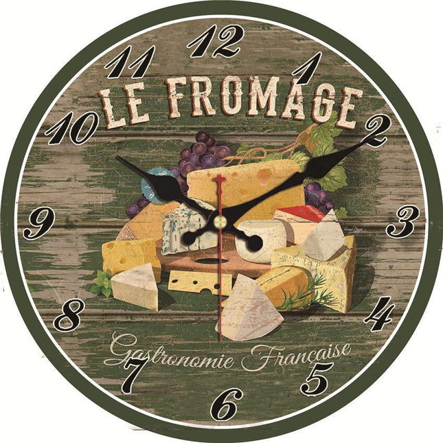 Orologio cucina tema formaggi francesi
