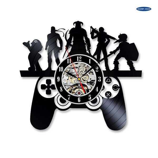 Orologio vinile design controller per gamer