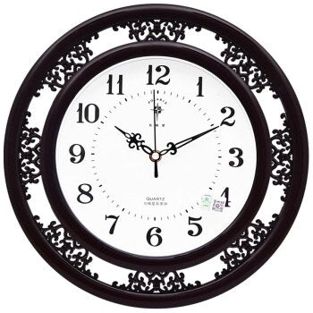 Orologio da parete rotondo bianco decorato