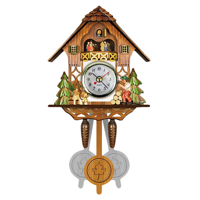 Orologio a cucù da parete decorato