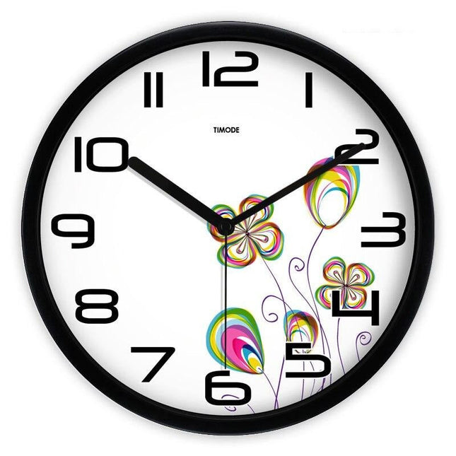 Orologio da parete moderno disegno floreale
