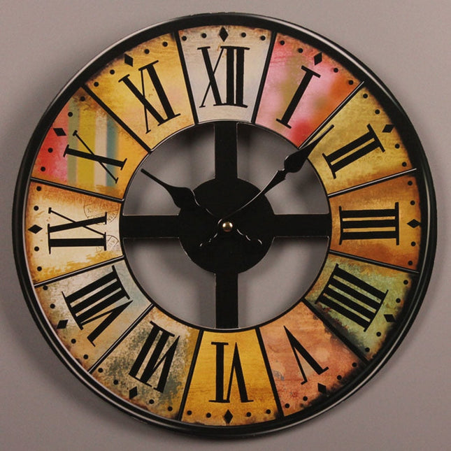 Orologio da parete grande in legno