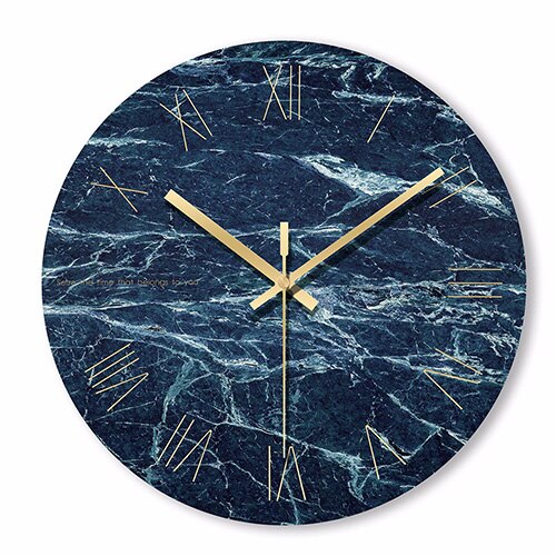 Orologio da parete rotondoeffetto marmo