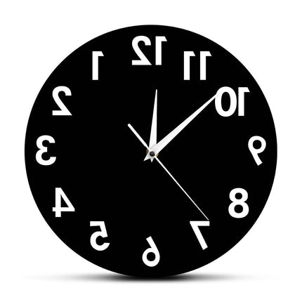 Orologio da parete con numeri invertiti
