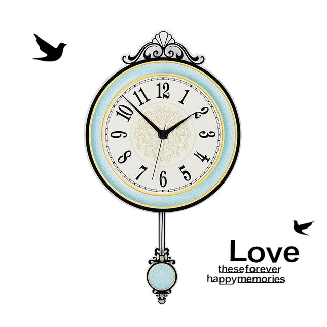 Orologio a pendolo da parete blu