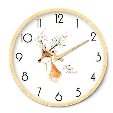 Orologio da parete scandinavo in legno