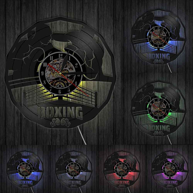 Orologio da parete in vinile pugilato