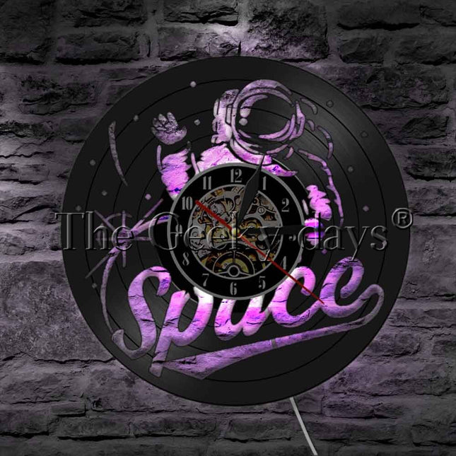 Orologio in vinile da parete astronauta