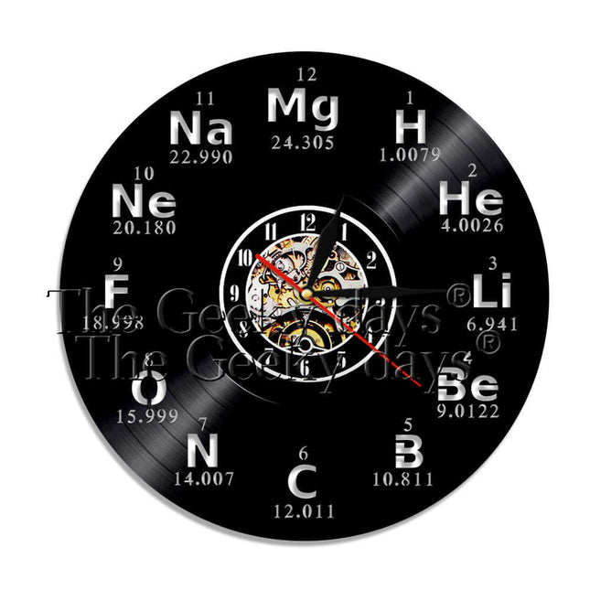 Orologio vinile tavola periodica degli elementi