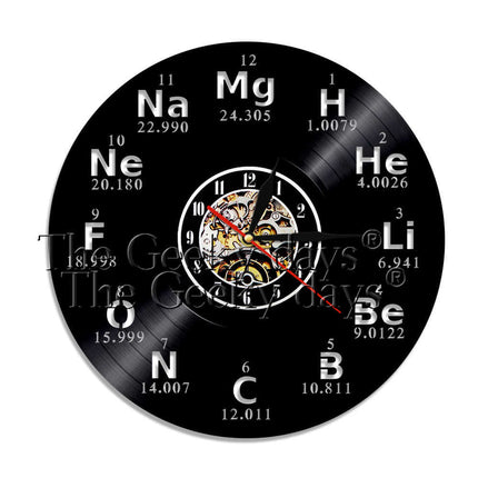Orologio vinile tavola periodica degli elementi