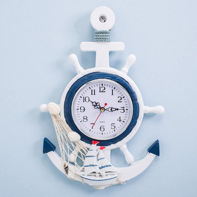 Orologio da parete stile marinaro ancora
