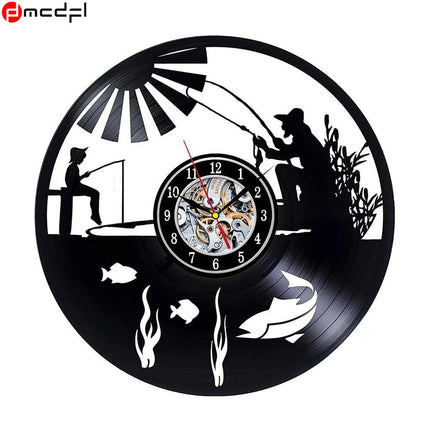 Orologio in vinile tema pesca sportiva