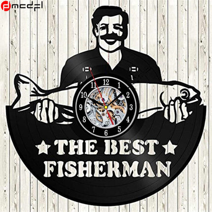Orologio in vinile tema pesca sportiva