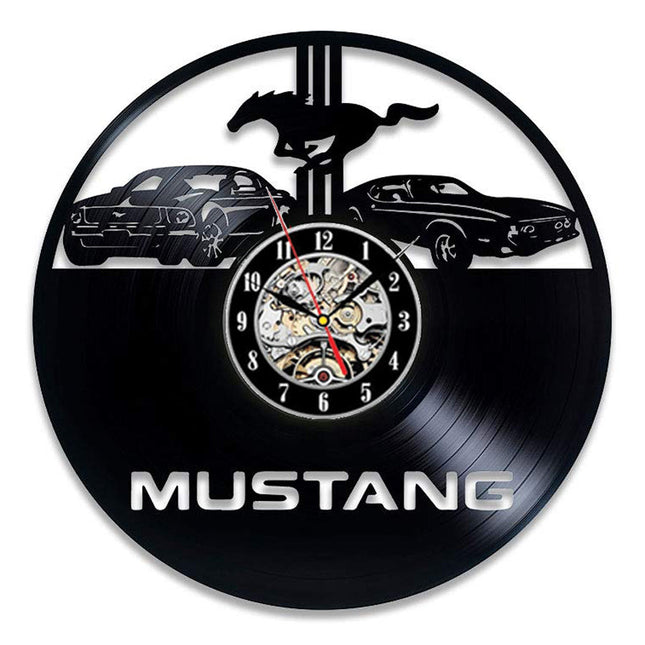 Orologio da parete vinile auto Mustang