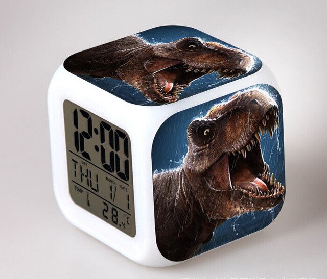 Sveglia a cubo digitale tema Jurassic Park