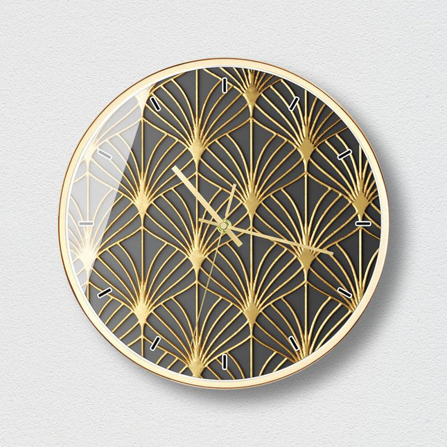 Orologio da parete dorato design alveare