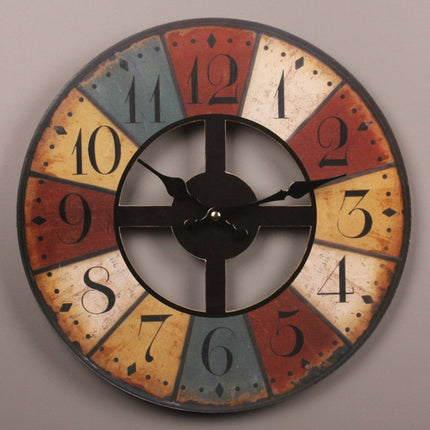 Orologio da parete grande in legno