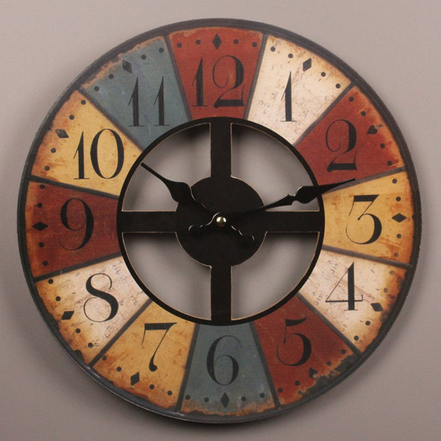 Orologio da parete grande in legno