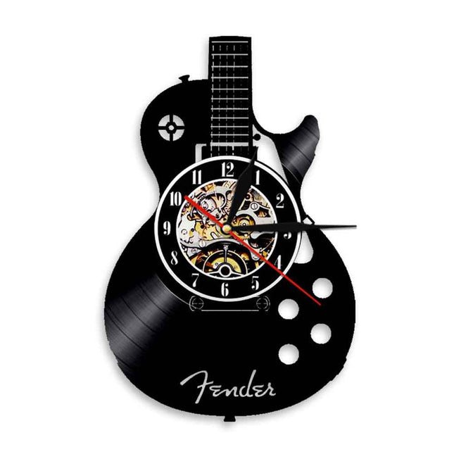 Orologio vinile a forma di chitarra
