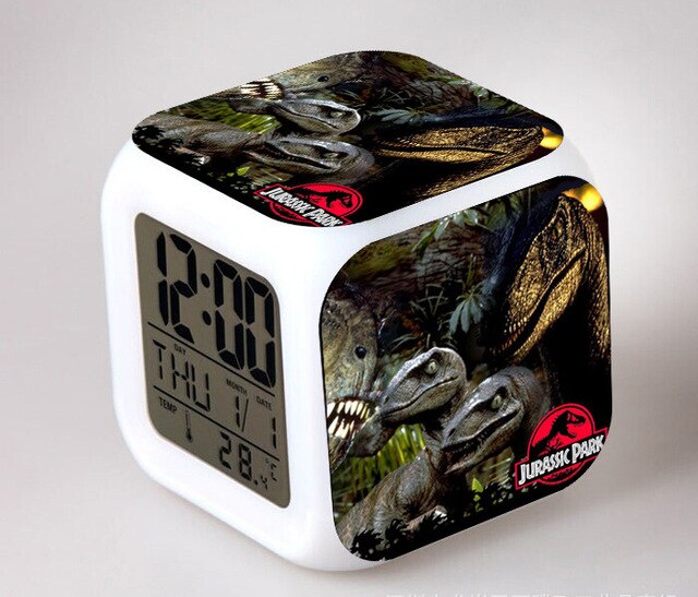 Sveglia a cubo digitale tema Jurassic Park