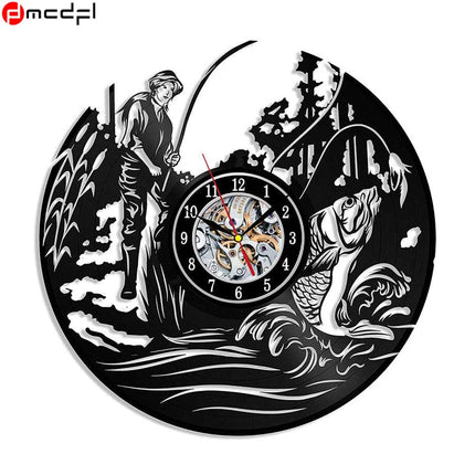 Orologio in vinile tema pesca sportiva