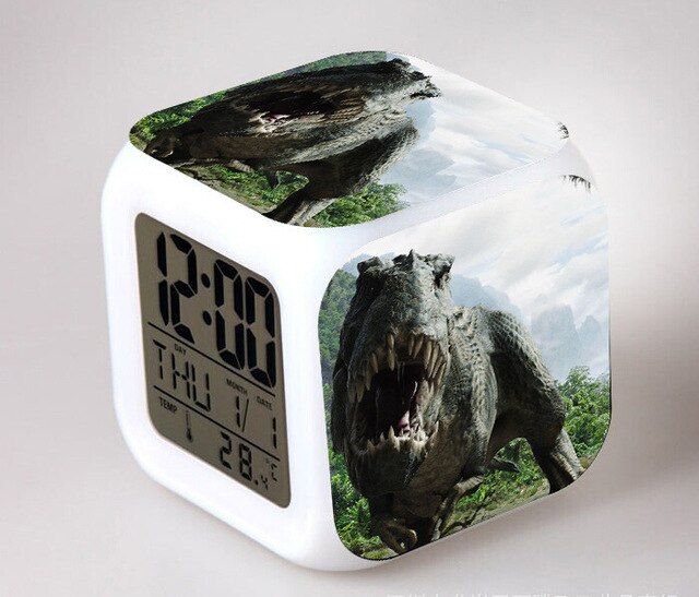 Sveglia a cubo digitale tema Jurassic Park