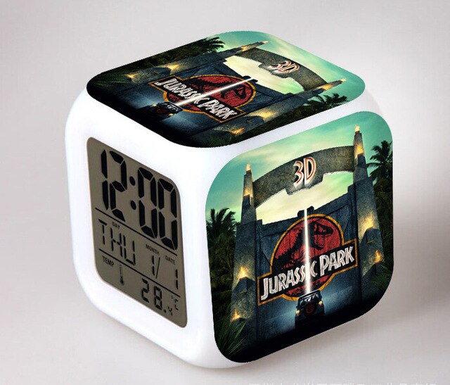 Sveglia a cubo digitale tema Jurassic Park