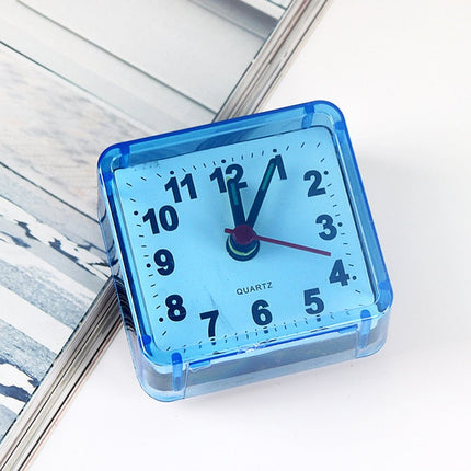 Piccola sveglia da viaggio quadrata al quarzo