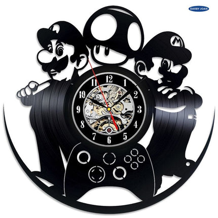 Orologio vinile gamer tema Super Mario
