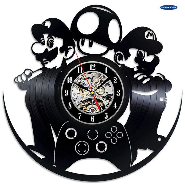 Orologio vinile gamer tema Super Mario