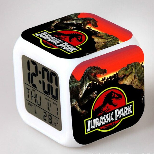 Sveglia a cubo digitale tema Jurassic Park