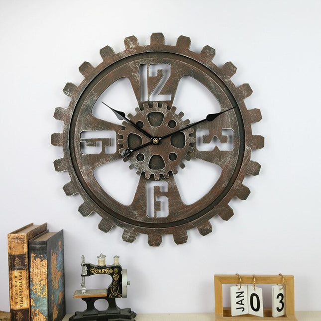 Grande orologio da parete a ingranaggio