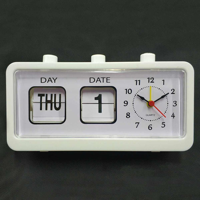 Orologio flip da tavolo con calendario