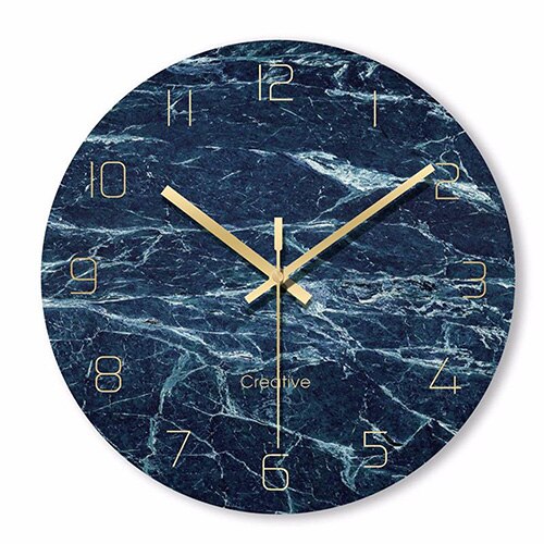 Orologio da parete rotondoeffetto marmo