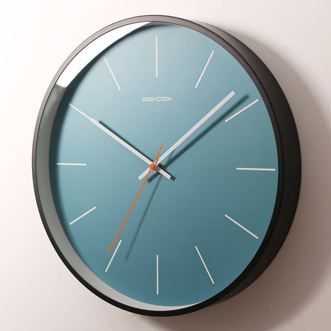 Orologio da parete rotondo scandinavo blu