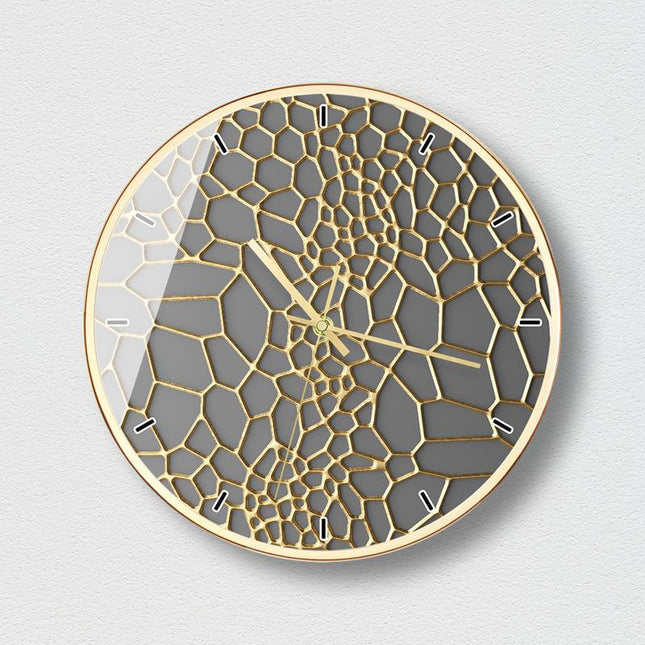Orologio da parete dorato design alveare
