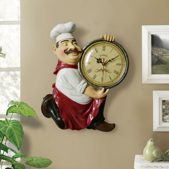 Orologio da cucina vintage con cuoco