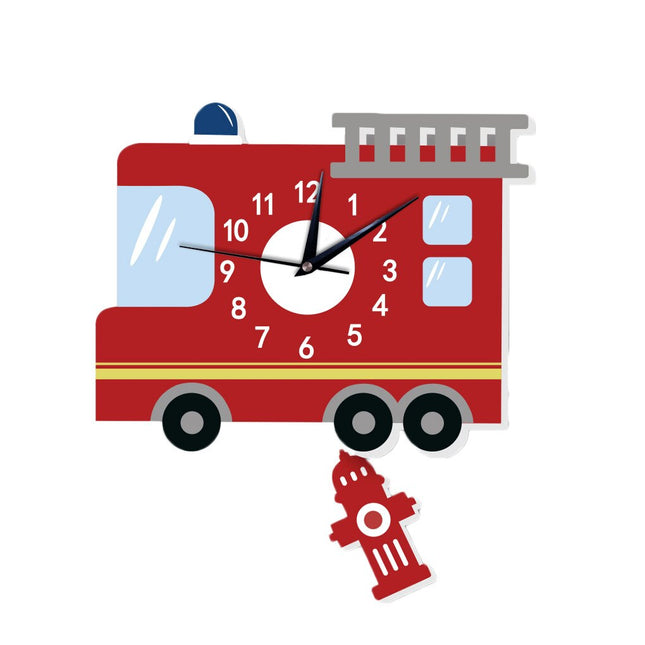 Orologio da parete per bambini pompieri